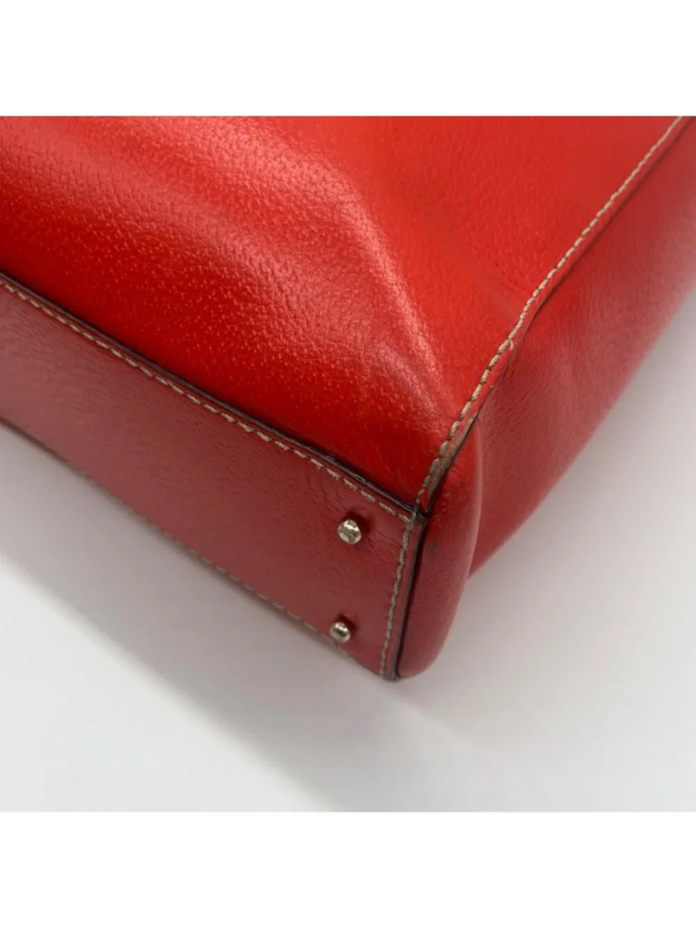 Kate Spade Red Pebbled Grain Leather Tote Bag